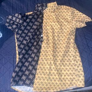 Yellow and Black casual shirt size s